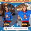imageMeland Kids Ugly Christmas Sweater  Light Up Funny Holiday Pullover  Cute Xmas Sweater for Boys ampamp Girls Age 516 Year OldBlue Rocket Santa