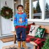 imageMeland Kids Ugly Christmas Sweater  Light Up Funny Holiday Pullover  Cute Xmas Sweater for Boys ampamp Girls Age 516 Year OldBlue Rocket Santa