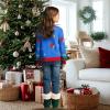 imageMeland Kids Ugly Christmas Sweater  Light Up Funny Holiday Pullover  Cute Xmas Sweater for Boys ampamp Girls Age 516 Year OldBlue Rocket Santa