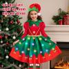 imageMeland Elf Costume for Kids  Light Up Elf Dress for Girls Holiday Outfit Christmas Costume for Toddler Girl 310 Years Old