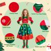 imageMeland Elf Costume for Kids  Light Up Elf Dress for Girls Holiday Outfit Christmas Costume for Toddler Girl 310 Years Old