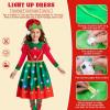 imageMeland Elf Costume for Kids  Light Up Elf Dress for Girls Holiday Outfit Christmas Costume for Toddler Girl 310 Years Old