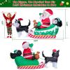 imageMeland Christmas Inflatables Outdoor  95 FT Christmas Blow Ups Yard Decorations with Lights ampamp Three Characters  Dog Santa Clause on Sleigh Penguin Inflatable Decorations for Outside Lawn DecorDog  Santa Clause on Sleigh