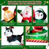 imageMeland Christmas Inflatables Outdoor  95 FT Christmas Blow Ups Yard Decorations with Lights ampamp Three Characters  Dog Santa Clause on Sleigh Penguin Inflatable Decorations for Outside Lawn DecorDog  Santa Clause on Sleigh