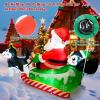 imageMeland Christmas Inflatables Outdoor  95 FT Christmas Blow Ups Yard Decorations with Lights ampamp Three Characters  Dog Santa Clause on Sleigh Penguin Inflatable Decorations for Outside Lawn DecorDog  Santa Clause on Sleigh