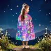 image:imageMeland Princess Dress Up for Girls 38 11Pcs Mermaid Cape with Crown Dress Up Clothes Birthday Gift Toys for Girls ToddlersBright Pink