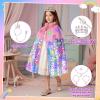 image:imageMeland Princess Dress Up for Girls 38 11Pcs Mermaid Cape with Crown Dress Up Clothes Birthday Gift Toys for Girls ToddlersBright Pink