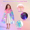 image:imageMeland Princess Dress Up for Girls 38 11Pcs Mermaid Cape with Crown Dress Up Clothes Birthday Gift Toys for Girls ToddlersBright Pink