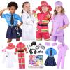 image:imageMeland Dress Up Clothes for Girls  Career Day Costume for Kids Ages 38 Year Old Doctor Scientist Firefighter amp Police Officer Costume with SkirtImaginative Pretend Play Gift for Kids Girls