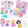 image:imageMeland Princess Fuse Beads Craft Kit for Girls 5mm Beads Set with Pegboards amp Accessories Creative DIY Art Toy for Kids Ages 512 Perfect Birthday or Christmas Gift for Little Princesses4800 pcs without Iron