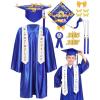 image:imageMeland Kindergarten Graduation Cap and Gown Preschool Graduation Outfit with 2026 amp 2027 Tassels SashBadge for Kid ToddlerBlue