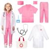 image:imageMeland Doctor Costume for Kids 310 Kids Dress Up Set with Lab Coat amp Accessories for Role Play HalloweenPink