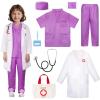 image:imageMeland Doctor Costume for Kids 310 Kids Dress Up Set with Lab Coat amp Accessories for Role Play HalloweenPurple