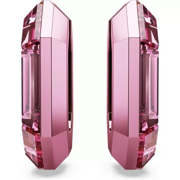 Swarovski Lucent Crystal Earring Jewelry CollectionPink Octagonal Hoop Earring