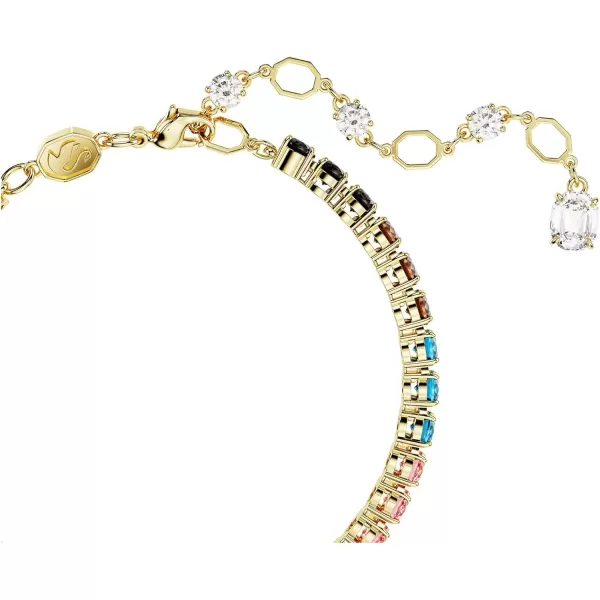 Swarovski Matrix Tennis Bracelet Collection Pink Crystals Blue Crystals Clear Crystals Round Cut Rhodium Finish Gold Tone Finish Rose Gold Tone FinishMulticolored One Size