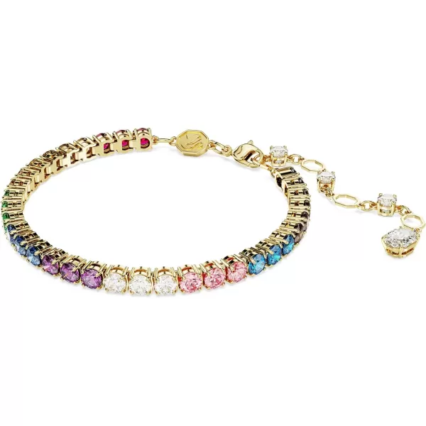 Swarovski Matrix Tennis Bracelet Collection Pink Crystals Blue Crystals Clear Crystals Round Cut Rhodium Finish Gold Tone Finish Rose Gold Tone FinishMulticolored One Size