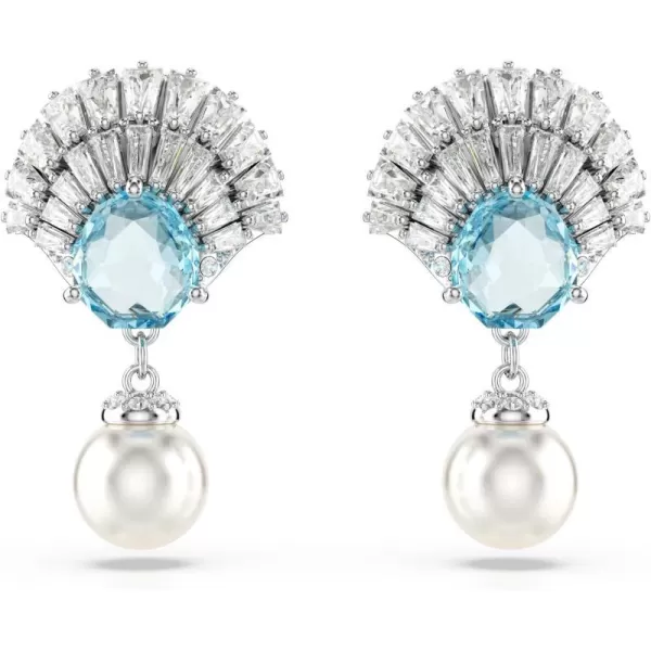 Swarovski Idyllia drop earrings Shell Blue Rhodium FinishedSwarovski Idyllia drop earrings Shell Blue Rhodium Finished