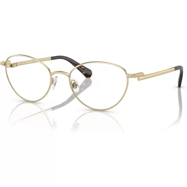 Swarovski Womens Sk1002 Oval Prescription Eyewear FramesPale GoldDemo Lens