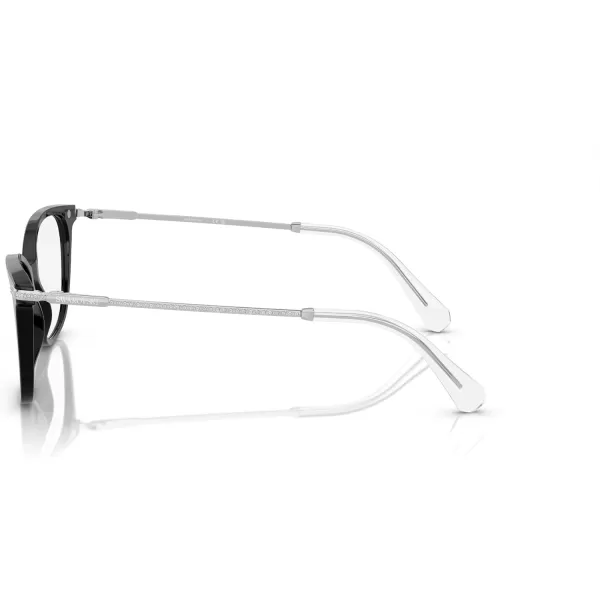 Swarovski Womens Sk2010f Low Bridge Fit Square Prescription Eyewear FramesBlackDemo Lens