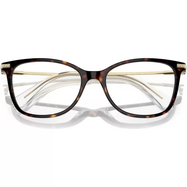 Swarovski Womens Sk2010f Low Bridge Fit Square Prescription Eyewear FramesDark HavanaDemo Lens