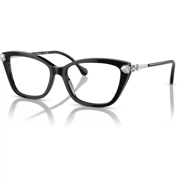 Swarovski Womens Sk2011 Cat Eye Prescription Eyewear FramesBlackDemo Lens