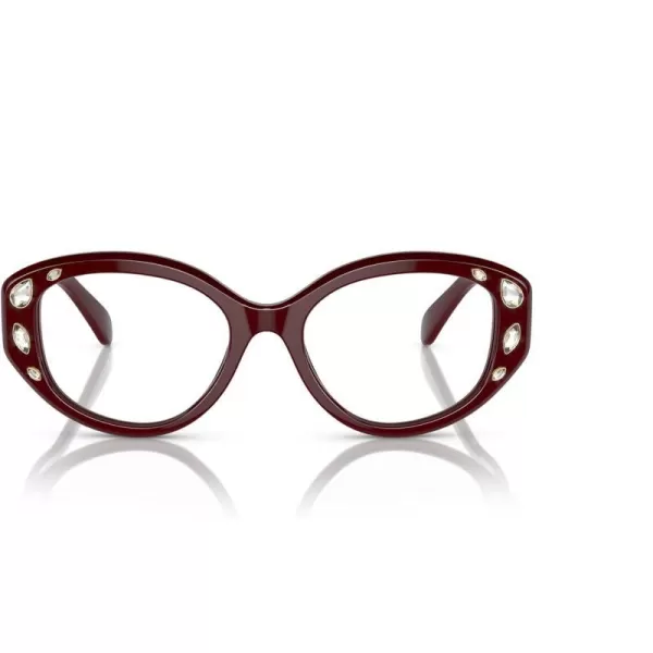 Swarovski Womens Sk2006 Cat Eye Prescription Eyewear FramesRed BurgundyDemo Lens