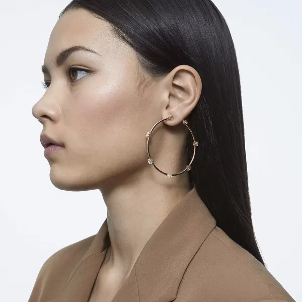 SWAROVSKI Constella Hoop Earrings CollectionRose Gold Tone