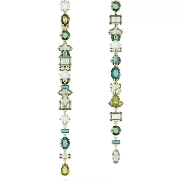 SWAROVSKI Gema drop Brass earringsGreen