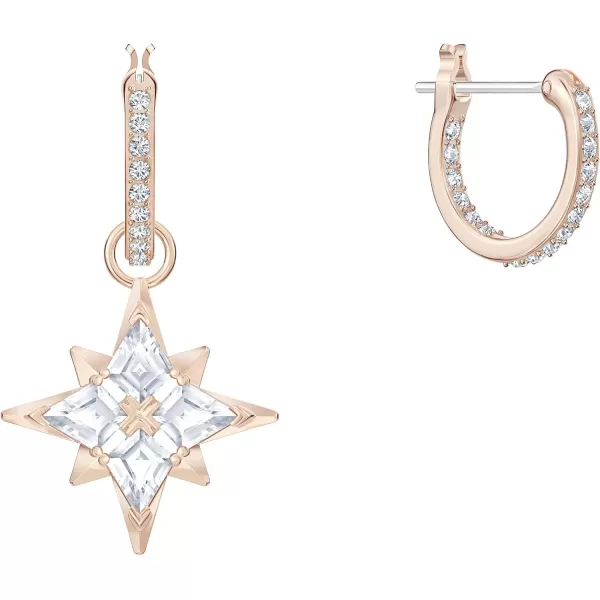 SWAROVSKI Symbolic Star Jewelry Collection Clear CrystalsPierced Earrings  Rose Gold Tone