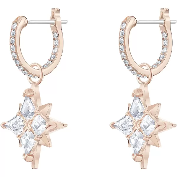 SWAROVSKI Symbolic Star Jewelry Collection Clear CrystalsPierced Earrings  Rose Gold Tone