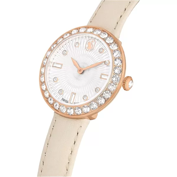 Swarovski Certa Watch Swiss Made Leather Strap Pink Rose GoldTone FinishSwarovski Certa Watch Swiss Made Leather Strap Pink Rose GoldTone Finish