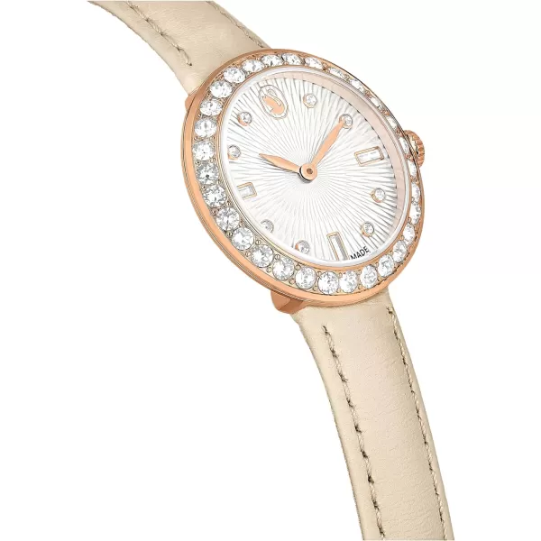 Swarovski Certa Watch Swiss Made Leather Strap Pink Rose GoldTone FinishSwarovski Certa Watch Swiss Made Leather Strap Pink Rose GoldTone Finish