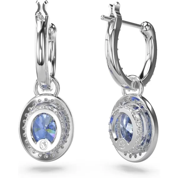 Swarovski Constella Drop Earrings Blue OvalCut Stones and Clear Pav Crystals in a Rhodium Finished Setting Part of the Swarovski Constella CollectionSwarovski Constella Drop Earrings Blue OvalCut Stones and Clear Pav Crystals in a Rhodium Finished Setting Part of the Swarovski Constella Collection