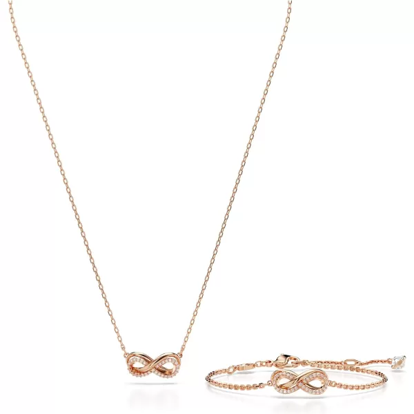 Swarovski Hyperbola set Infinity Clear Rose goldtone FinishedSwarovski Hyperbola set Infinity Clear Rose goldtone Finished