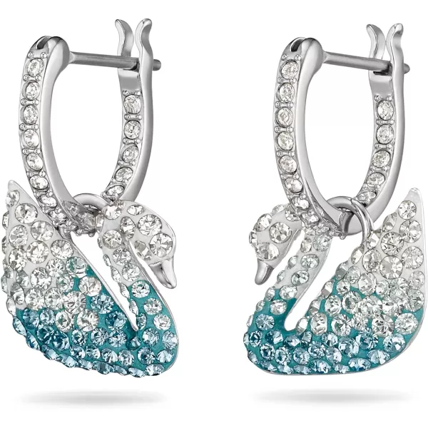 Swarovski Iconic Swan Crystal Necklace and Earrings Jewelry CollectionBlueClear Crystal Earrings