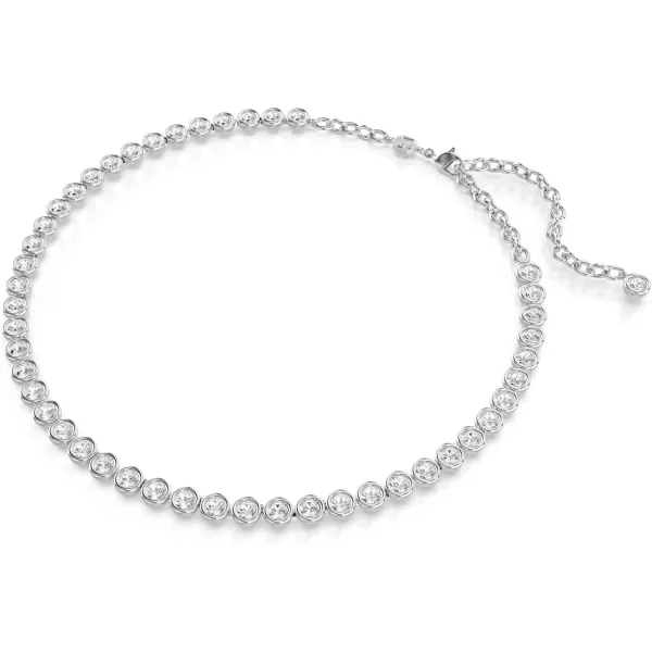 Swarovski Imber Tennis necklace Round cut Clear Rhodium FinishedSwarovski Imber Tennis necklace Round cut Clear Rhodium Finished