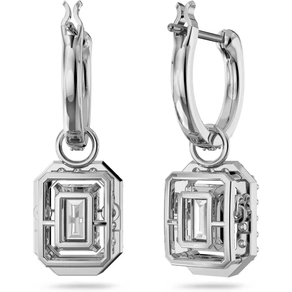 Swarovski Millenia Crystal Drop Earrings CollectionClear Drop Earrings  Rhodium Tone Finish