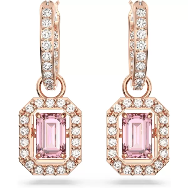 Swarovski Millenia Crystal Drop Earrings CollectionPink Drop Earrings  Rose Gold Tone Finish