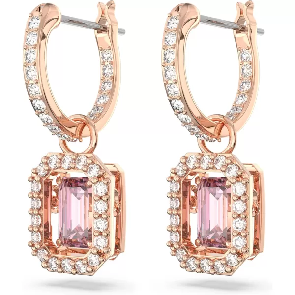 Swarovski Millenia Crystal Drop Earrings CollectionPink Drop Earrings  Rose Gold Tone Finish