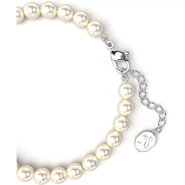 Swarovski Remix Strand Bracelet Crystal Pearls and PavSet Sphere in a Rhodium Finished Setting Part of the Remix CollectionSwarovski Remix Strand Bracelet Crystal Pearls and PavSet Sphere in a Rhodium Finished Setting Part of the Remix Collection