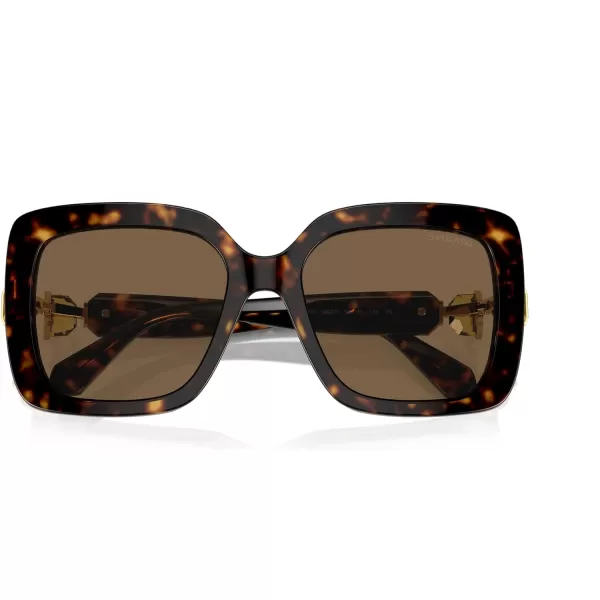 Swarovski Womens Sk6001 Square SunglassesHavanaDark Brown