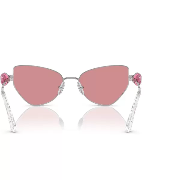 Swarovski Womens Sk7003 Butterfly SunglassesSilverPink