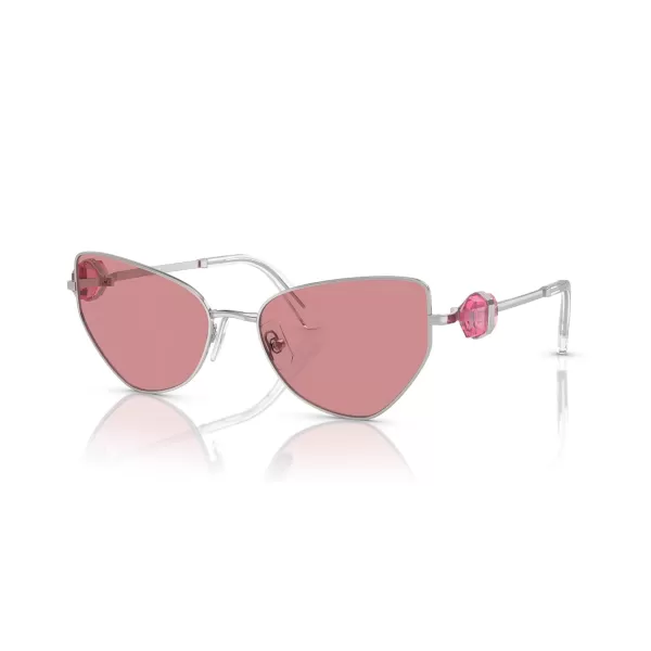 Swarovski Womens Sk7003 Butterfly SunglassesSilverPink