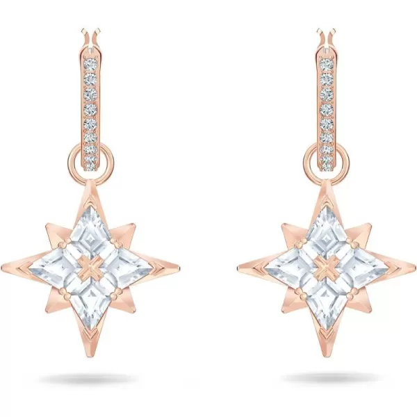 SWAROVSKI Symbolic Star Jewelry Collection Clear CrystalsPierced Earrings  Rose Gold Tone