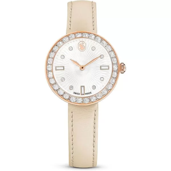 Swarovski Certa Watch Swiss Made Leather Strap Pink Rose GoldTone FinishSwarovski Certa Watch Swiss Made Leather Strap Pink Rose GoldTone Finish