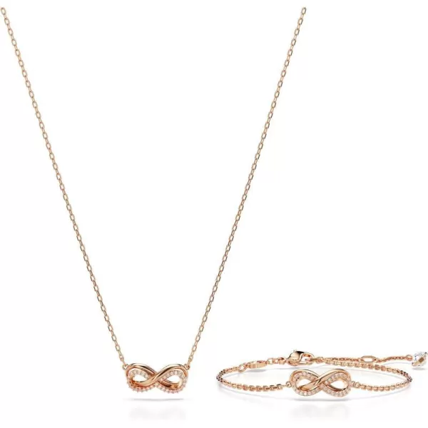 Swarovski Hyperbola set Infinity Clear Rose goldtone FinishedSwarovski Hyperbola set Infinity Clear Rose goldtone Finished