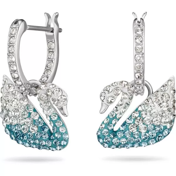 Swarovski Iconic Swan Crystal Necklace and Earrings Jewelry CollectionBlueClear Crystal Earrings