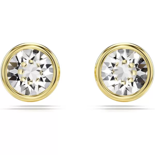 Swarovski Imber stud earrings Round cut Clear Goldtone FinishedSwarovski Imber stud earrings Round cut Clear Goldtone Finished