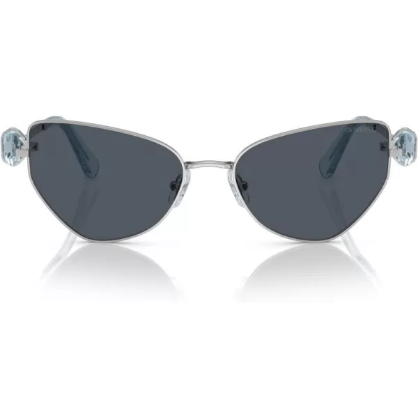 Swarovski Womens Sk7003 Butterfly SunglassesSilverDark Grey