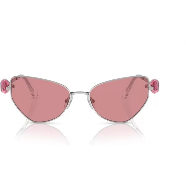 Swarovski Womens Sk7003 Butterfly SunglassesSilverPink